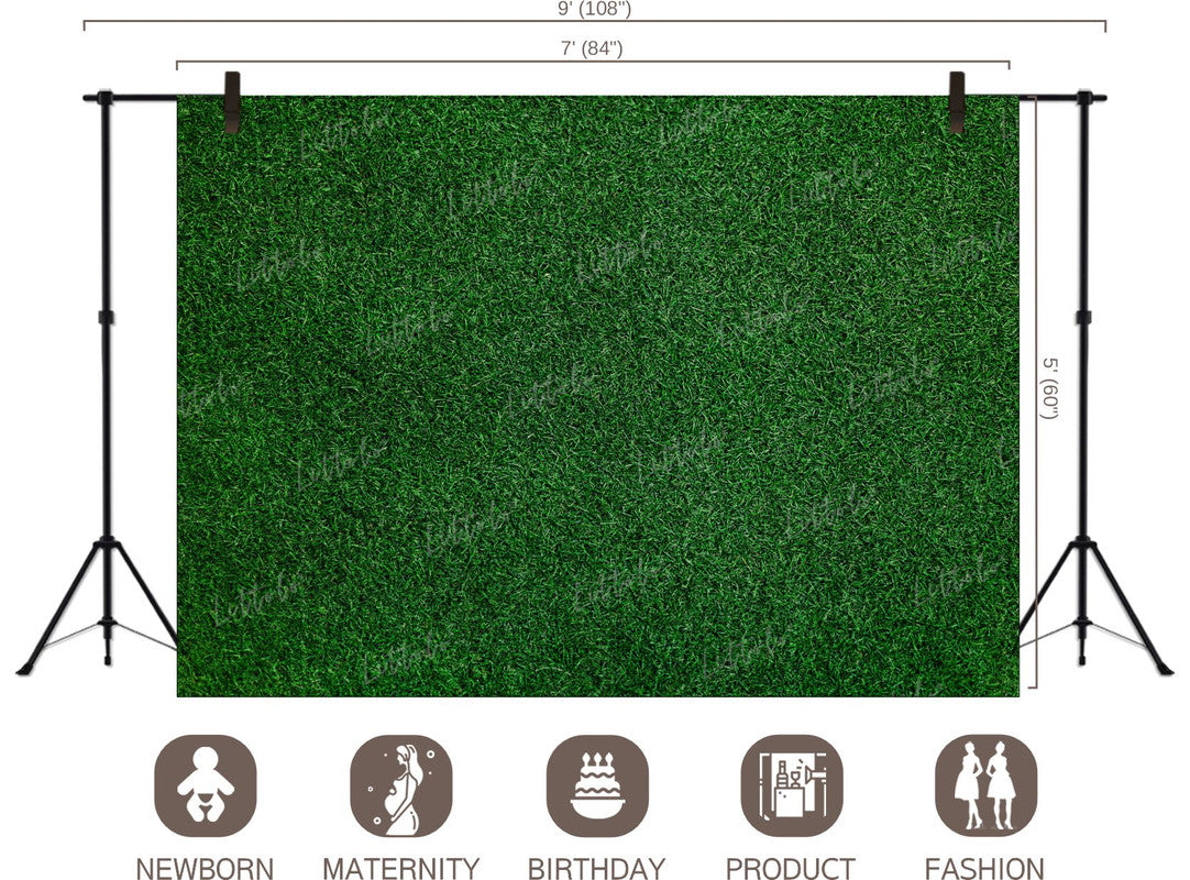 LB1492 Green Grass Backdrop