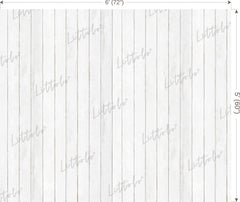 LB1496 Wooden White Plank Backdrop