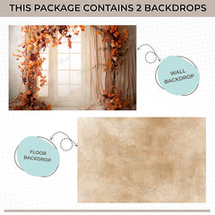 LB1512 Autumn Window Backdrop Combo (2 Pcs)