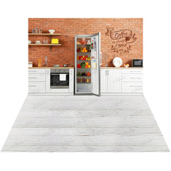 LB1513 Modern Kitchen Interior Backdrop Combo (2 Pcs)