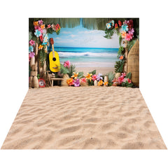 LB1518 Tropical Beach Backdrop Combo (2 Pcs)