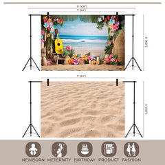 LB1518 Tropical Beach Backdrop Combo (2 Pcs)