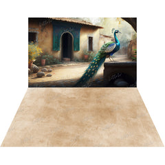 LB1519 Peacock Courtyard Backdrop Combo (2 Pcs)