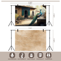 LB1519 Peacock Courtyard Backdrop Combo (2 Pcs)