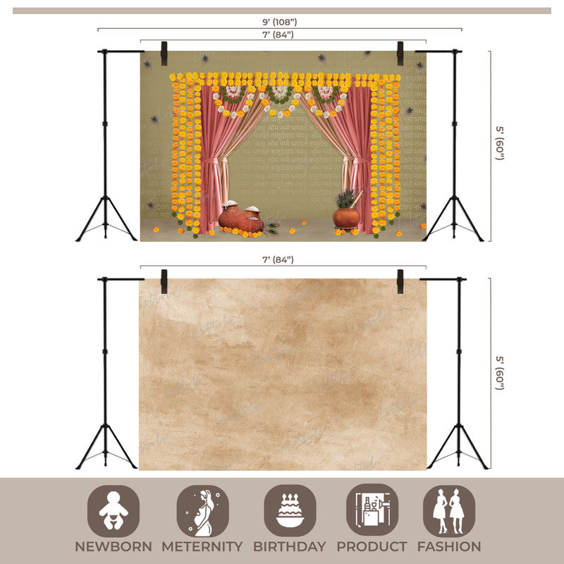 LB1520 Floral Drape Backdrop Combo (2 Pcs)