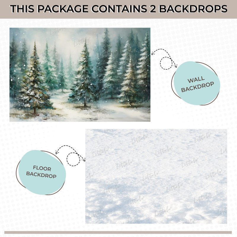 LB1521 Winter Forest Backdrop Combo (2 Pcs)