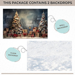 LB1522 Christmas Scene Backdrop Combo (2 Pcs)