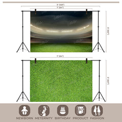 LB1528 Stadium Green Backdrop Combo (2 Pcs)