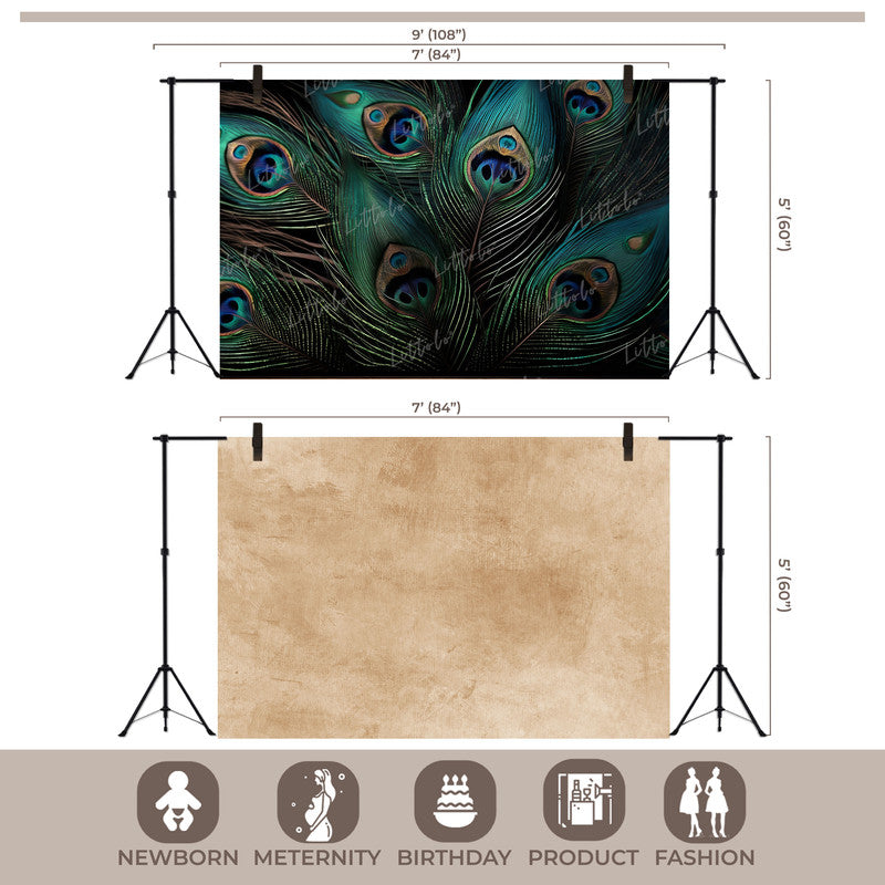 LB1548 Peacock Feather Backdrop Combo (2 Pcs)