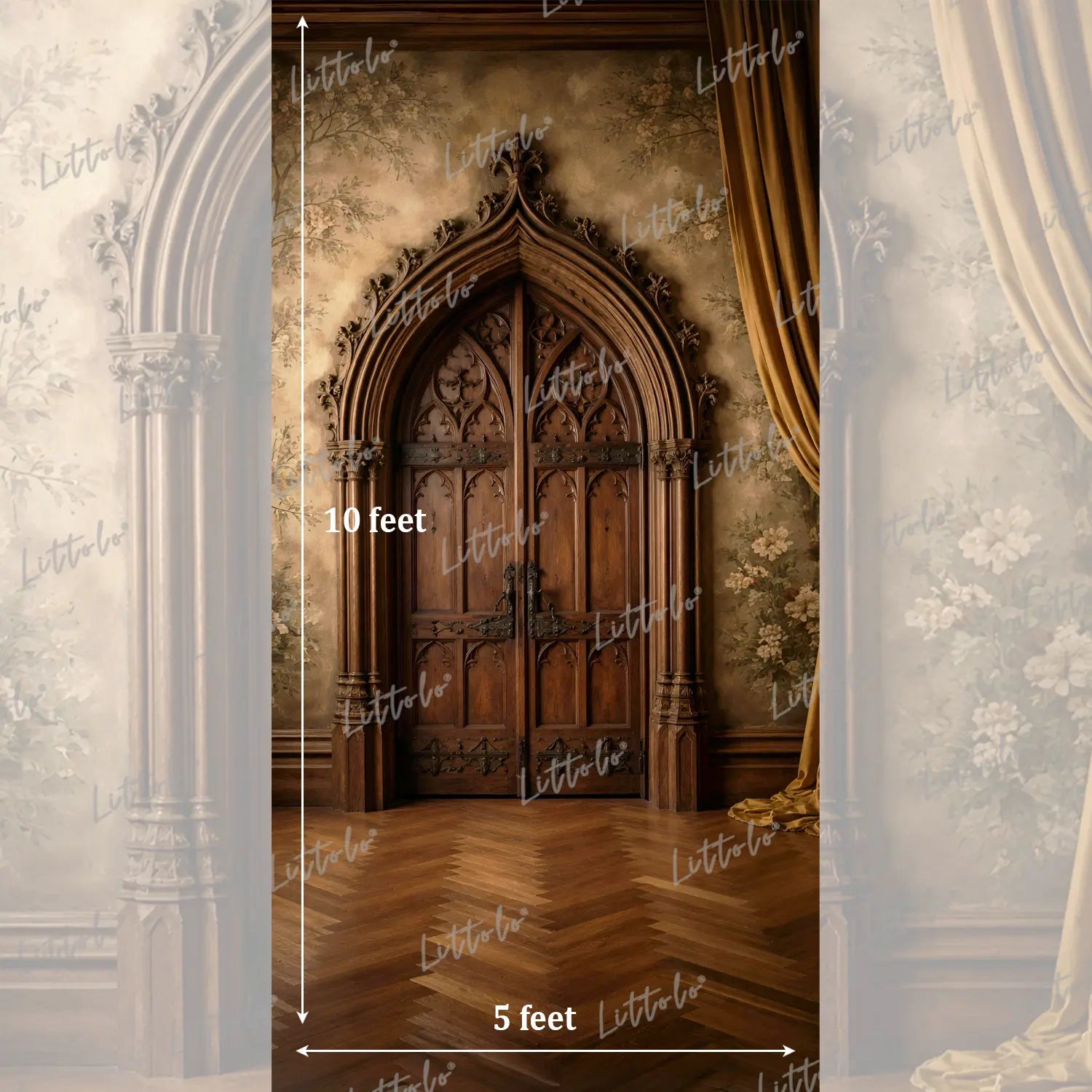 LB1574 Royal Heritage Palace Door Maternity Backdrop