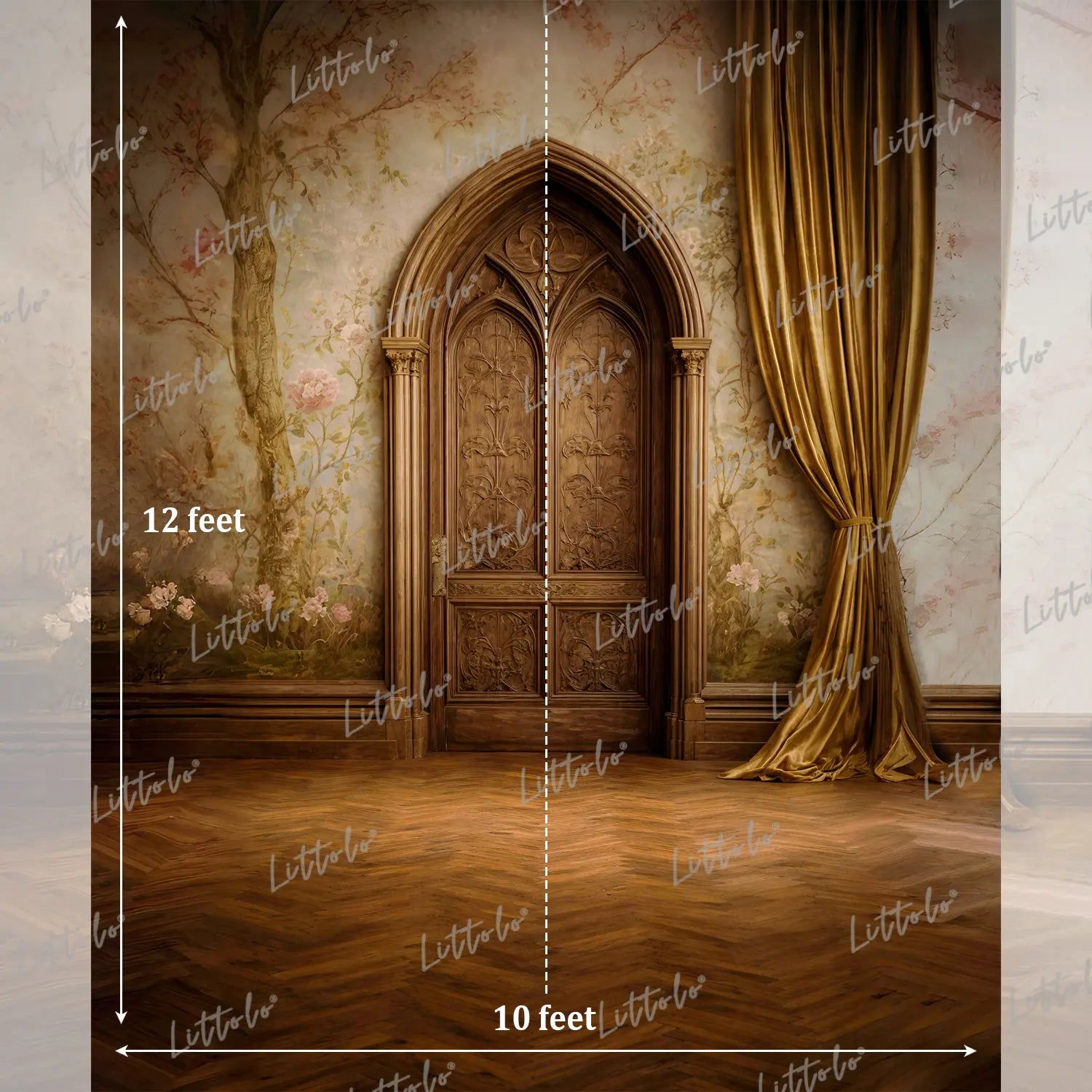 LB1575 Royal Vintage Palace Arch & Luxury Fine Art Maternity Backdrop