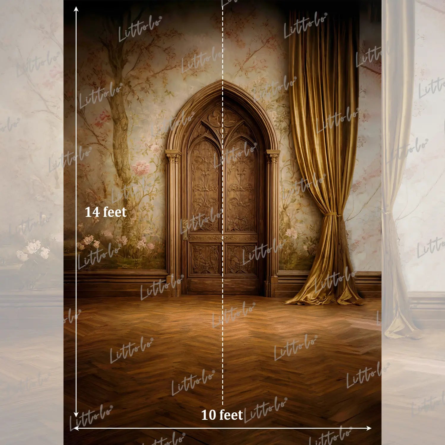 LB1575 Royal Vintage Palace Arch & Luxury Fine Art Maternity Backdrop