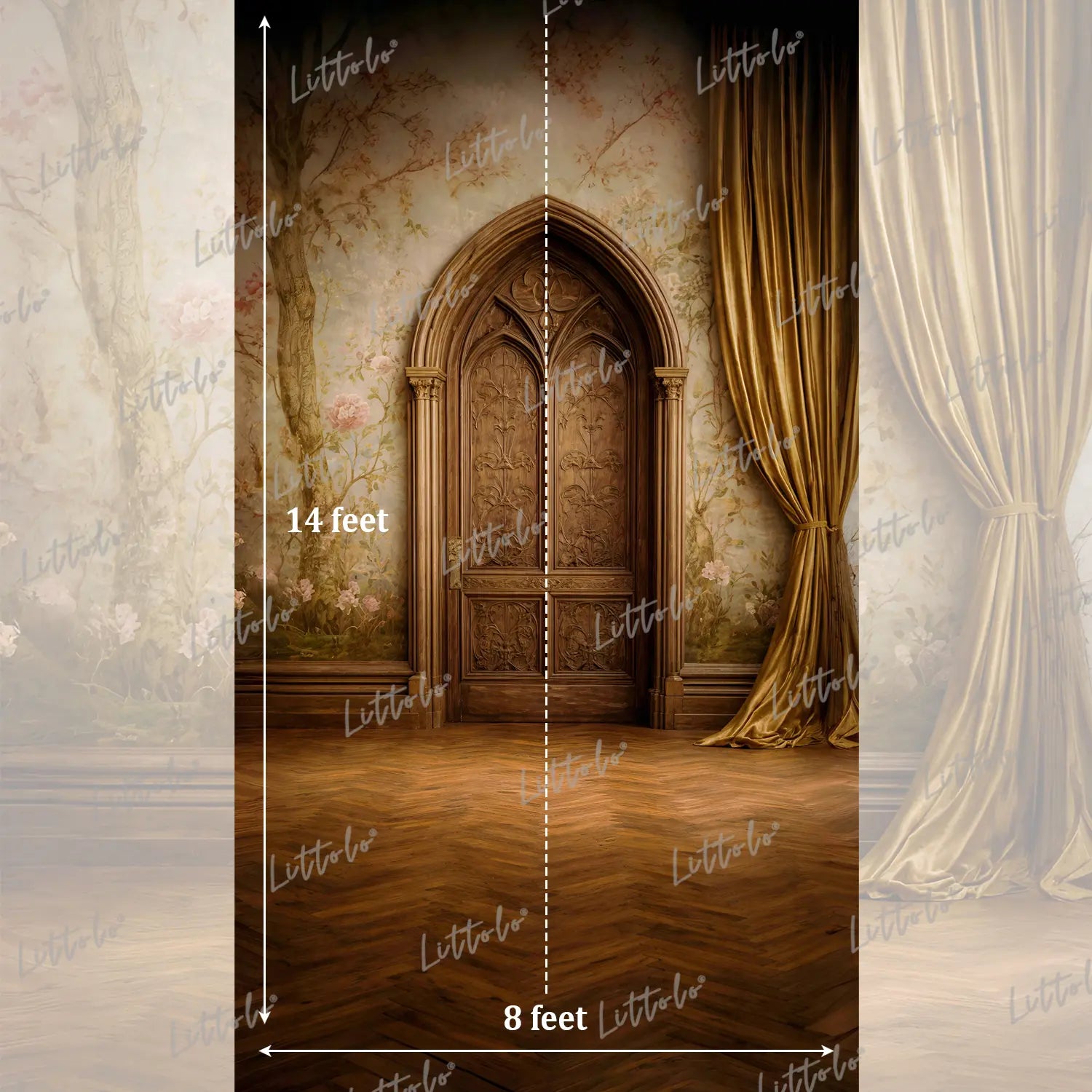 LB1575 Royal Vintage Palace Arch & Luxury Fine Art Maternity Backdrop