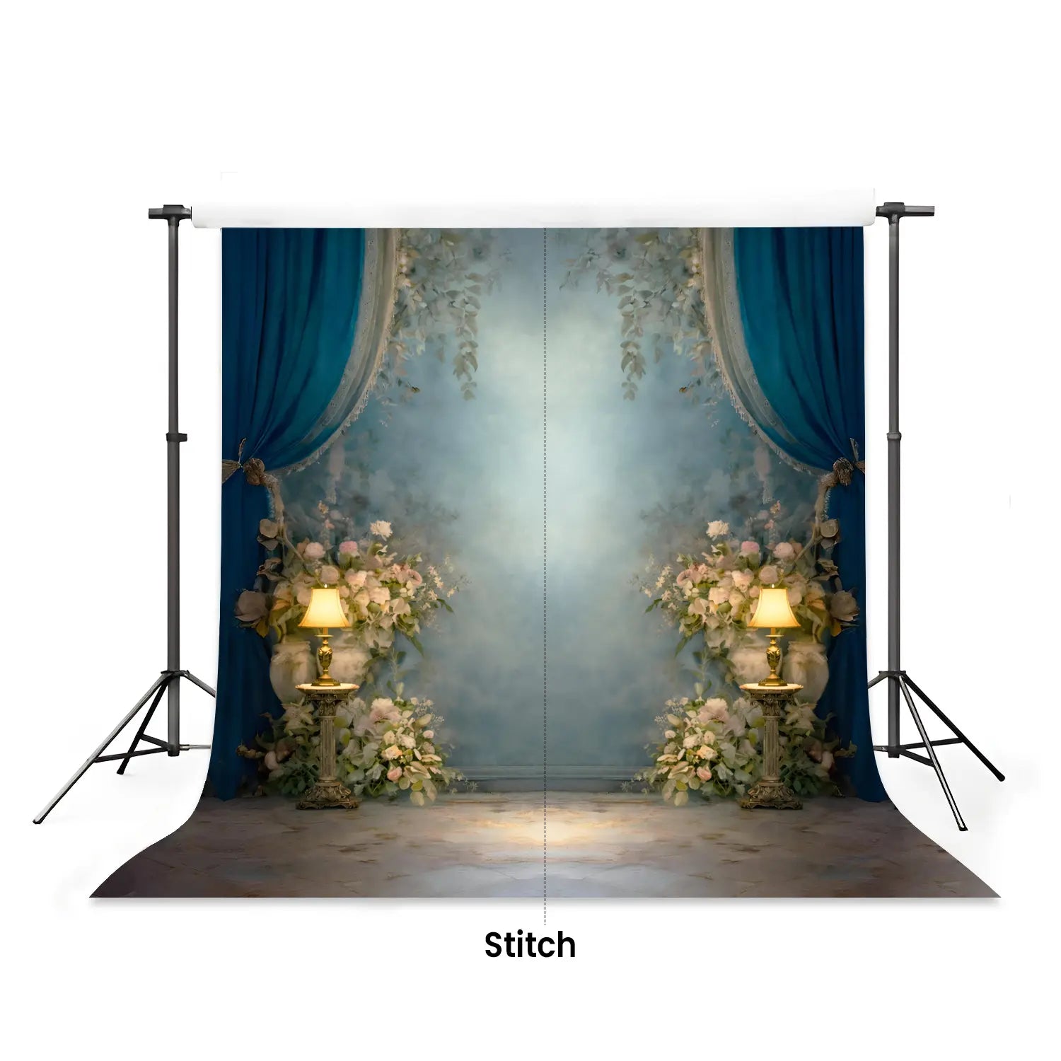 LB1577 Royal Sapphire Bloom Maternity Backdrop