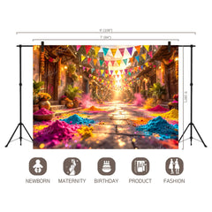 LB1579 Holi Festival Backdrop