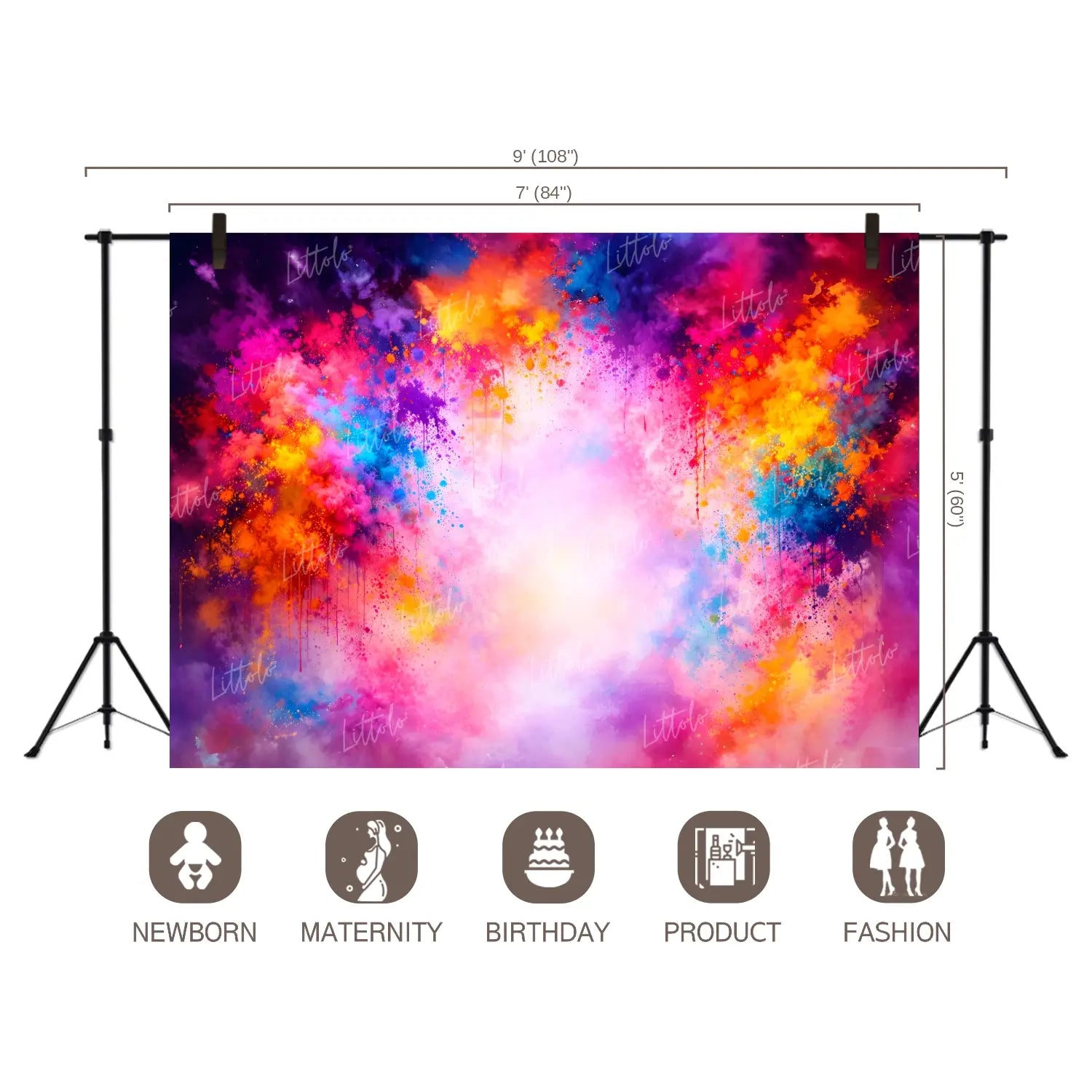 LB1581 Holi Festival Backdrop