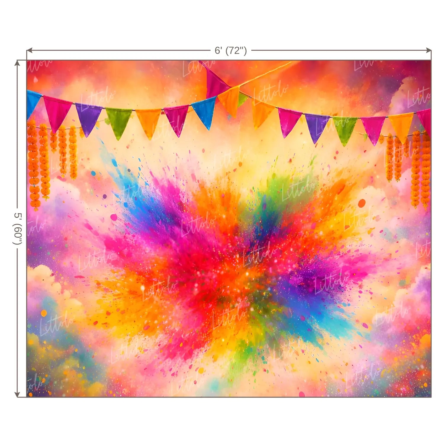 LB1582 Holi Festival Backdrop