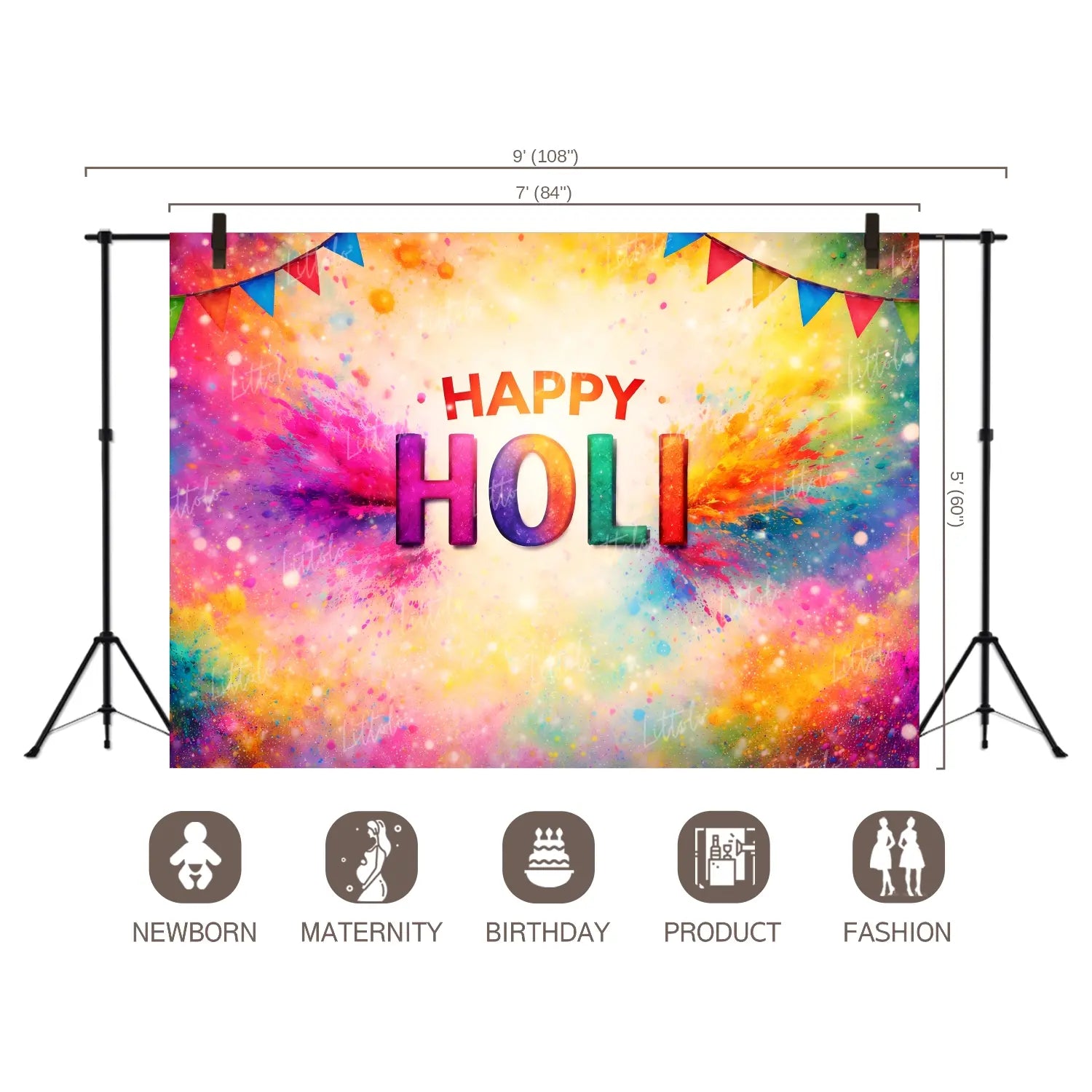 LB1583 Holi Festival Backdrop