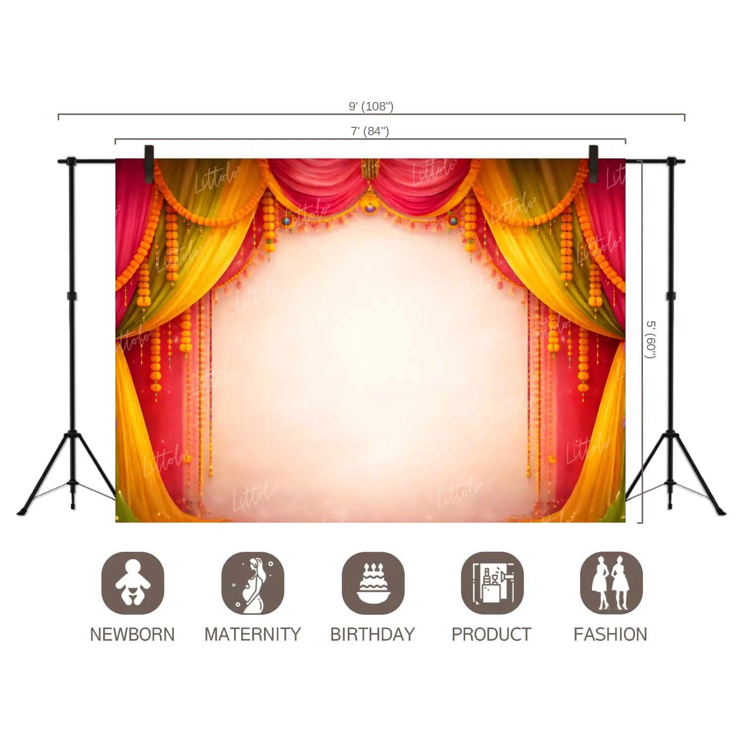 LB1584 Holi Festival Backdrop