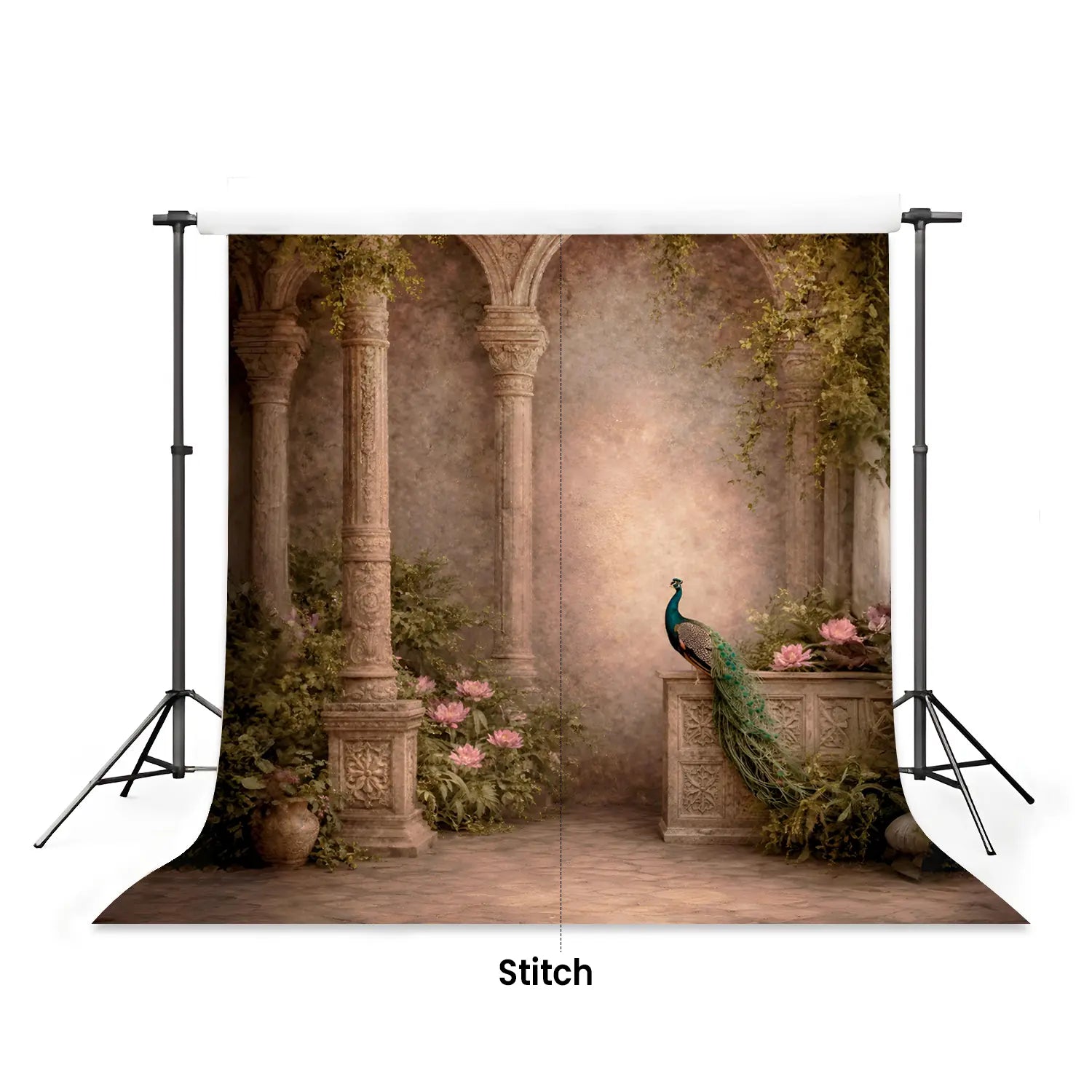 LB1585 Royal Peacock Garden Maternity Backdrop