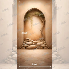LB1587 Desert Arch Stone Garden Maternity Photography Backdrop
