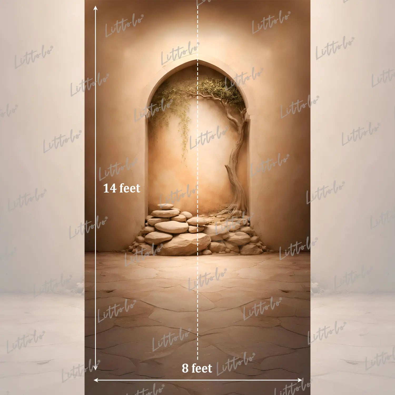 LB1587 Desert Arch Stone Garden Maternity Photography Backdrop