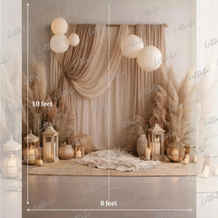 LB1588 Luxury Boho Pampas Maternity Backdrop