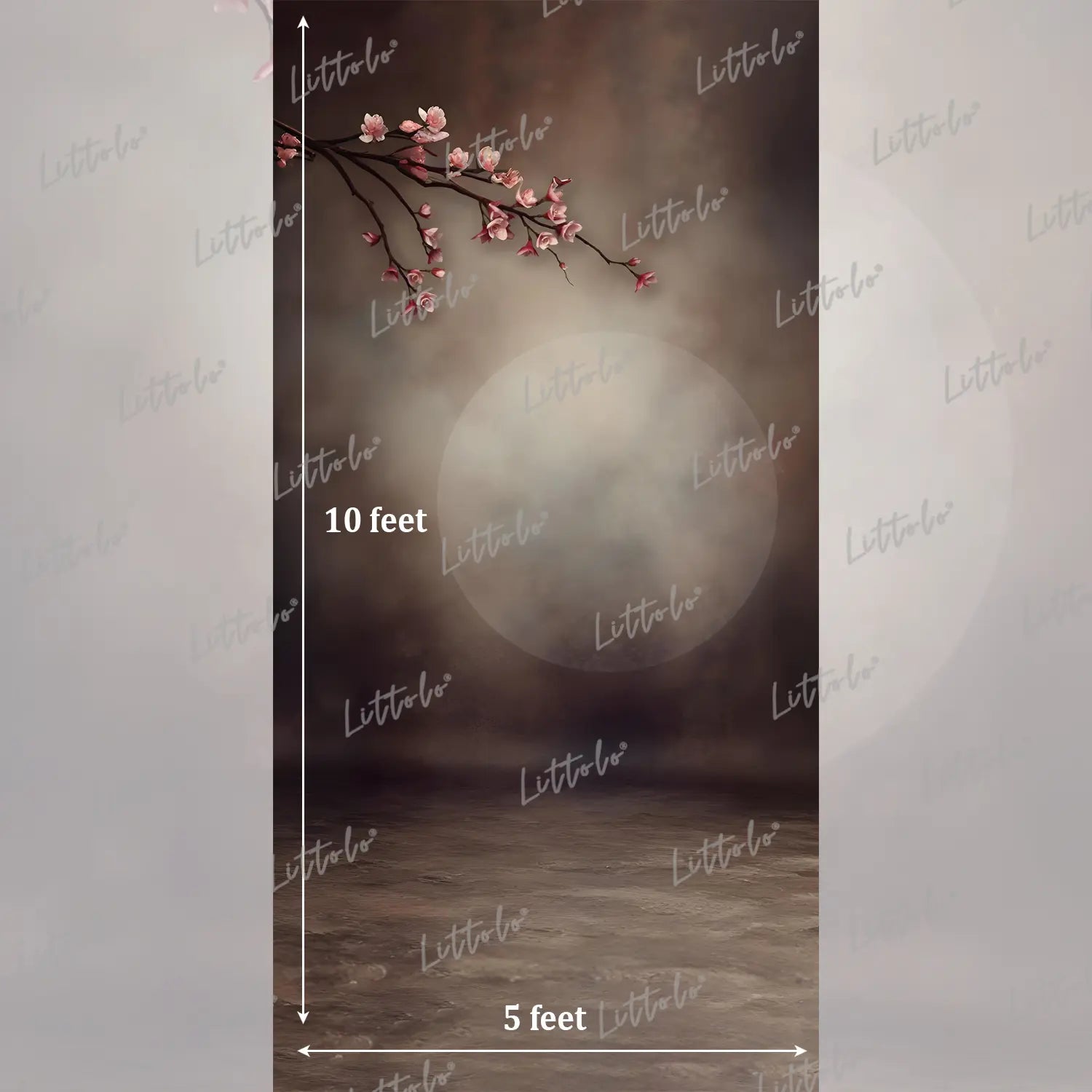 LB1589 Moody Moonlight Blossom Maternity Backdrop