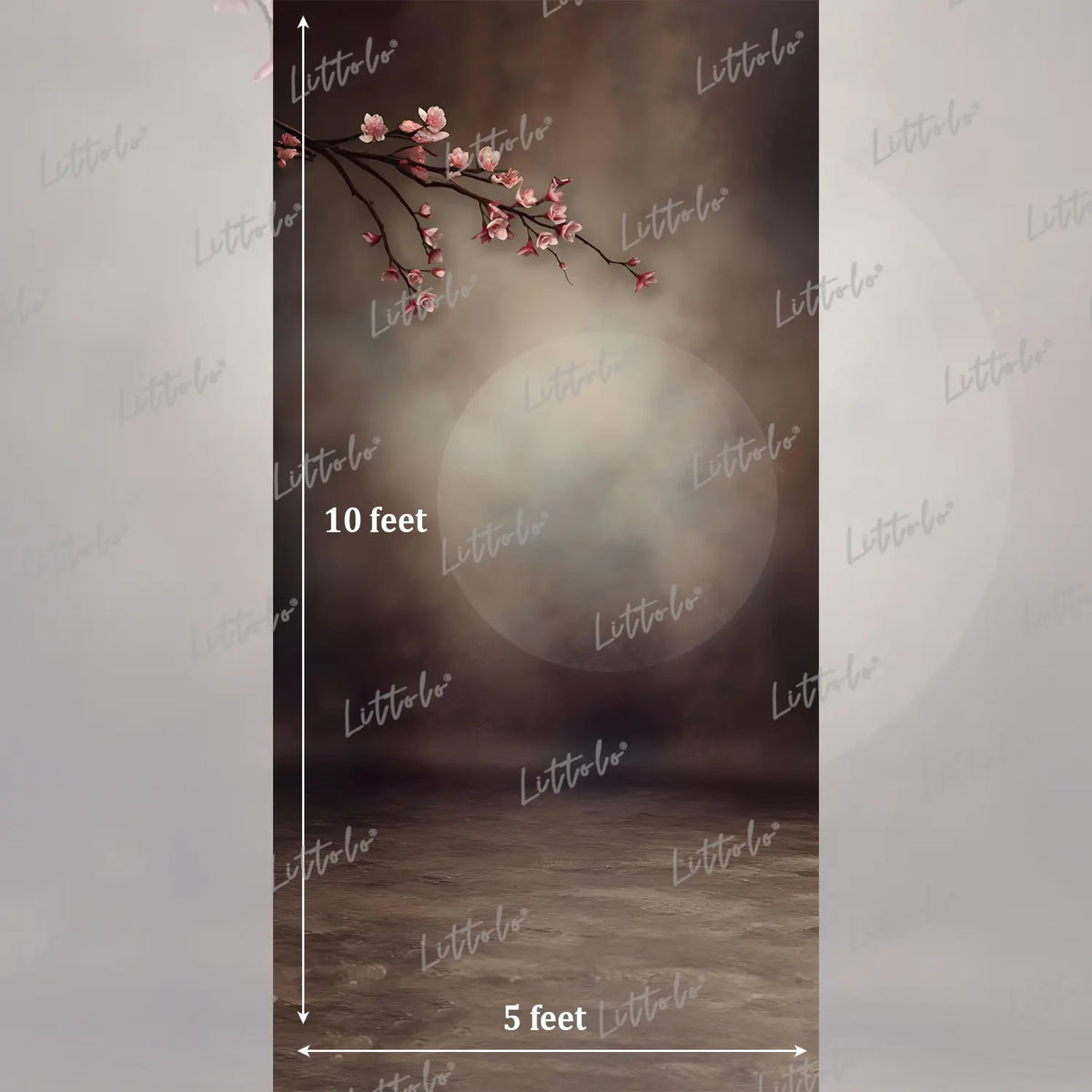 LB1589 Moody Moonlight Blossom Maternity Backdrop