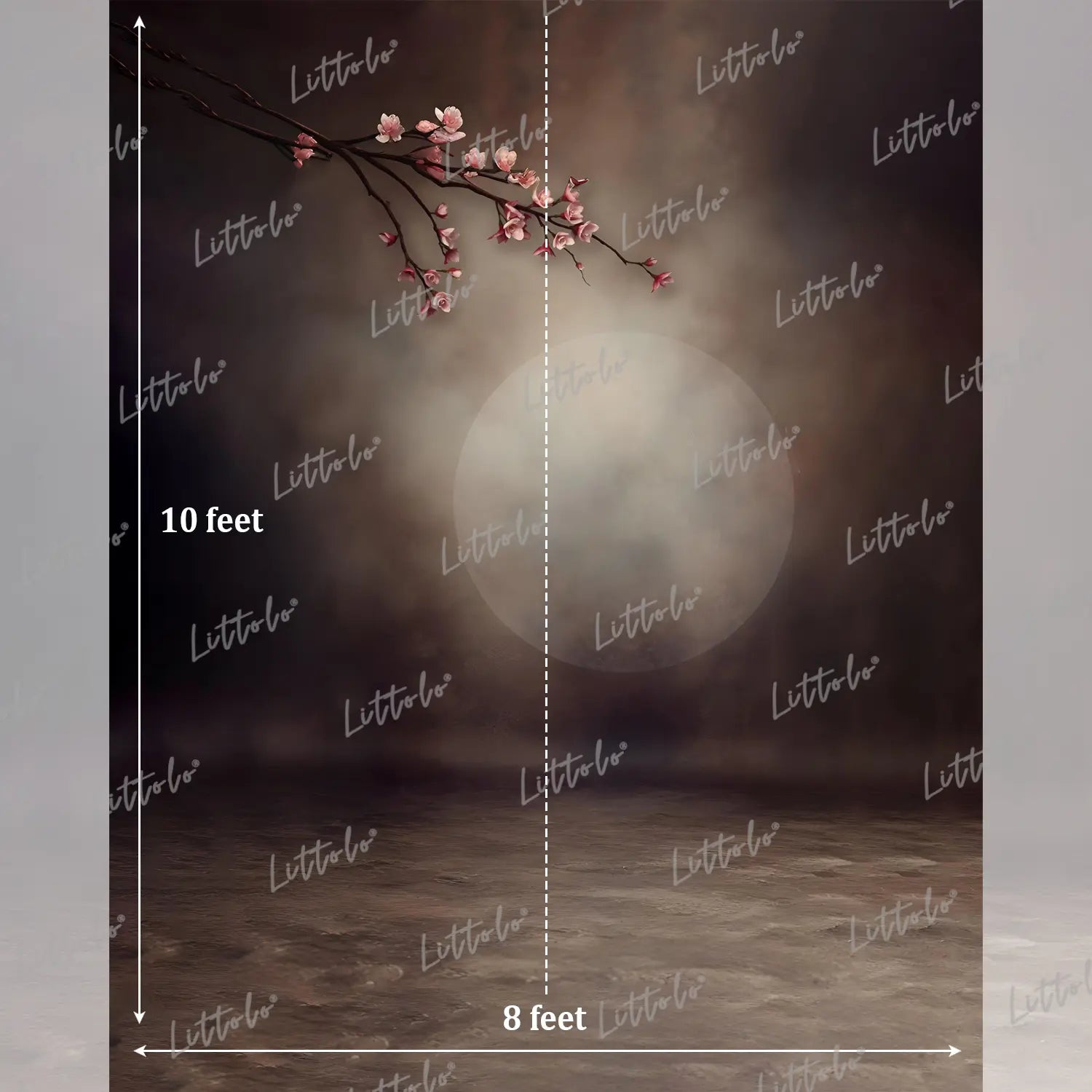 LB1589 Moody Moonlight Blossom Maternity Backdrop