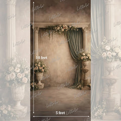 LB1590 Royal Vintage Floral Arch Maternity Backdrop