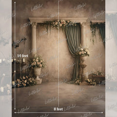 LB1590 Royal Vintage Floral Arch Maternity Backdrop