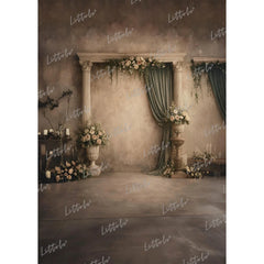 LB1590 Royal Vintage Floral Arch Maternity Backdrop