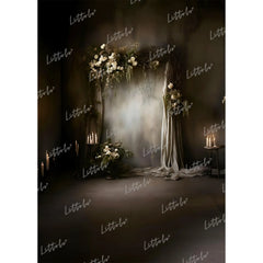 LB1592 Dark Romantic Floral Maternity Backdrop