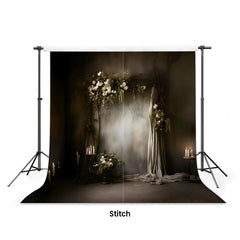 LB1592 Dark Romantic Floral Maternity Backdrop