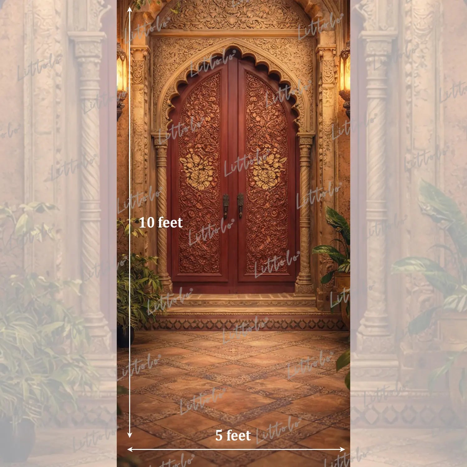 LB1594 Luxury Arabian Archway Moroccan Palace Maternity Backdrop