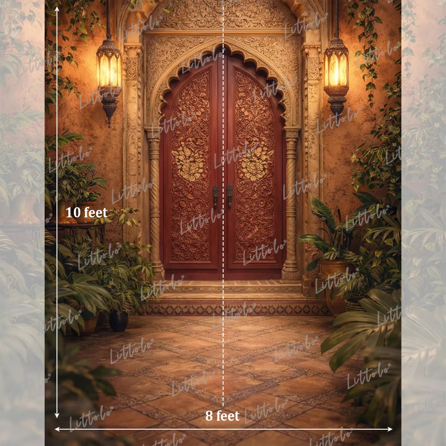 LB1594 Luxury Arabian Archway Moroccan Palace Maternity Backdrop