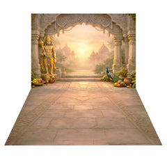 LB1596C Ayodhya Lord Hanuman Ram Navami Floor & Wall Duodrop (2 Pcs)