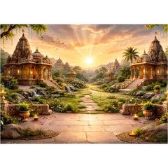 LB1597W Ram Rajya Garden Wall Backdrop