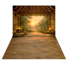 LB1600C Shri Ram Panchavati Forest Ashram Backdrop Floor & Duodrop (2 Pcs)