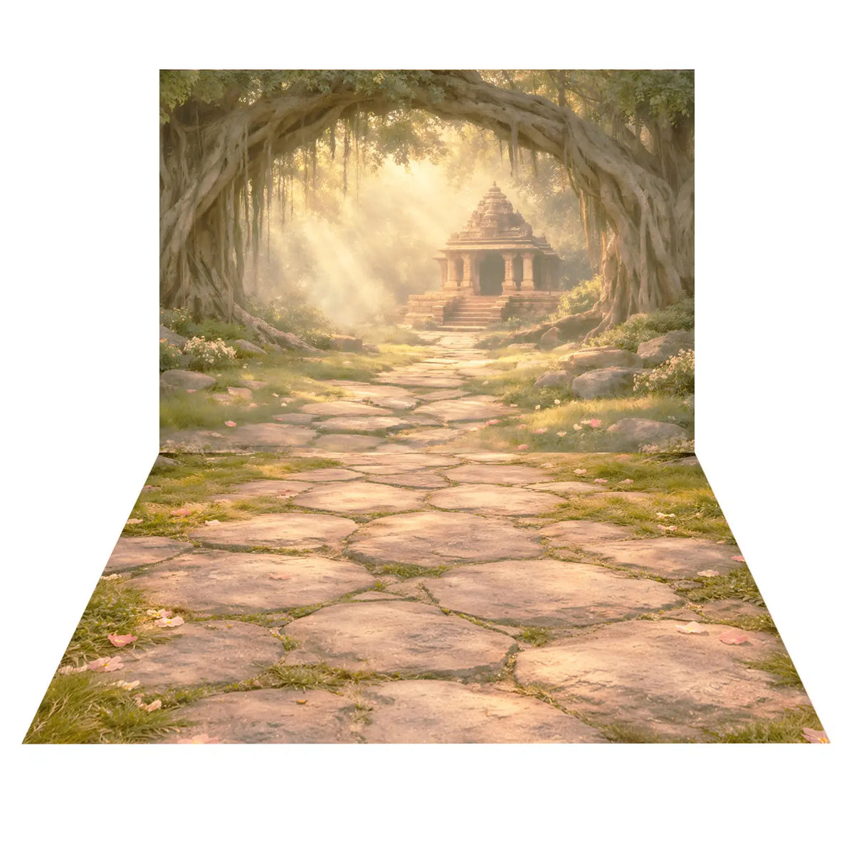 LB1603C Golden Ayodhya Temple Floor & Wall Duodrop (2 Pcs)