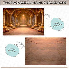 LB1606C Ayodhya Shri Ram Darbar Floor & Wall Backdrop (2 Pcs)