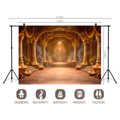LB1606C Ayodhya Shri Ram Darbar Floor & Wall Backdrop (2 Pcs)