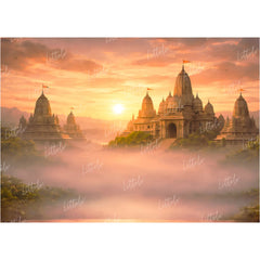 LB1607W Devine Ayodhya Morning Wall Backdrop