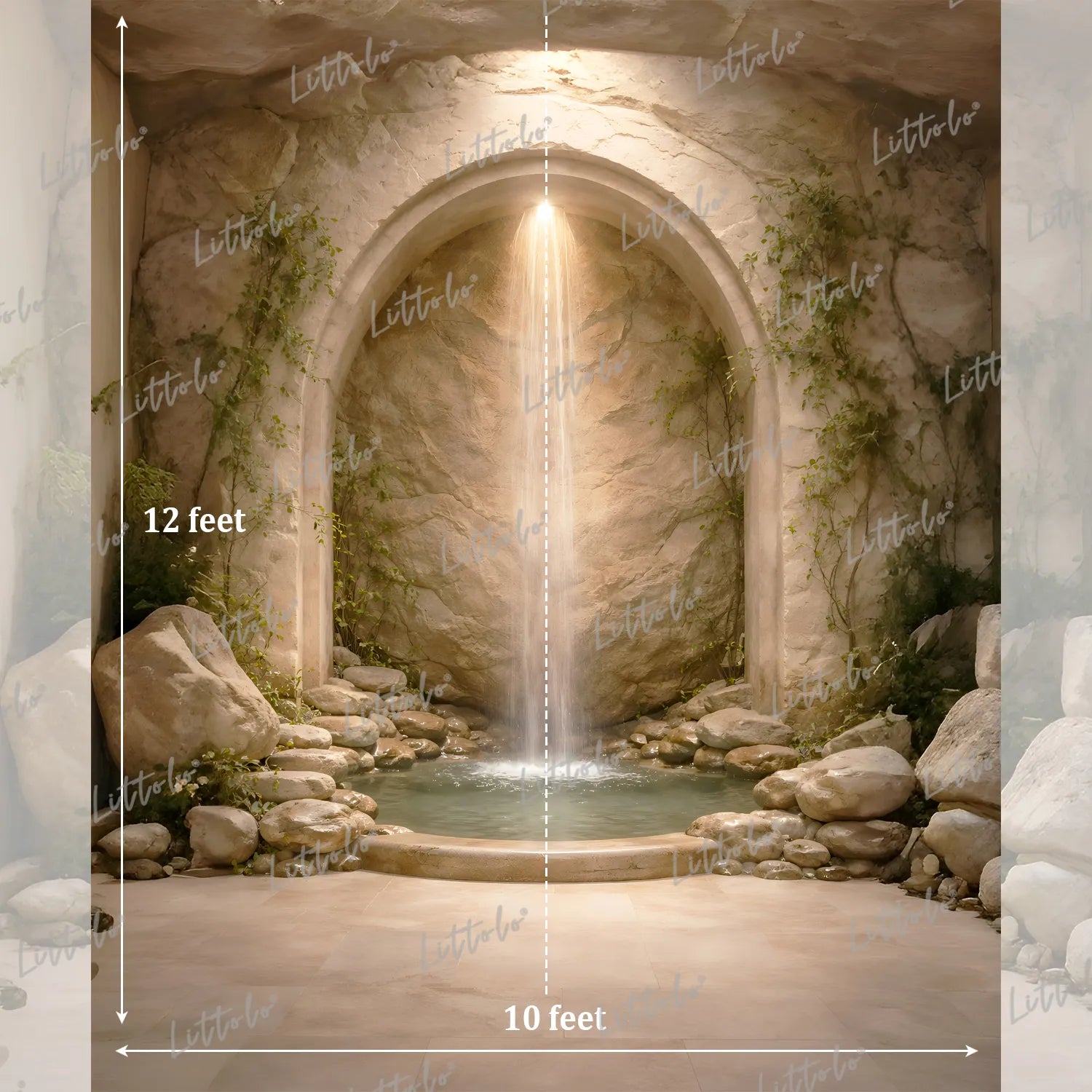 LB1612 Celestial Waterfall Retreat Maternity Backdrop