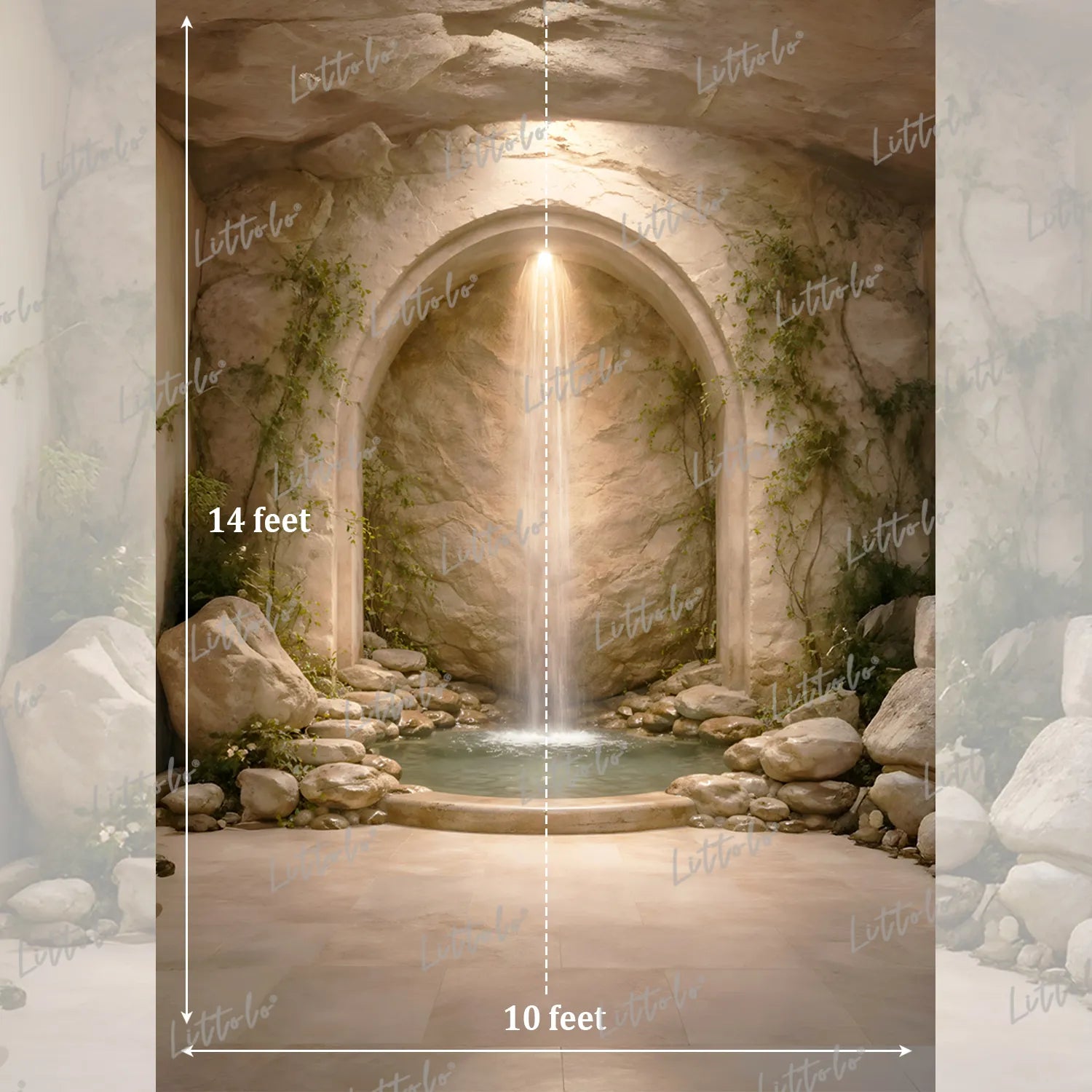 LB1612 Celestial Waterfall Retreat Maternity Backdrop