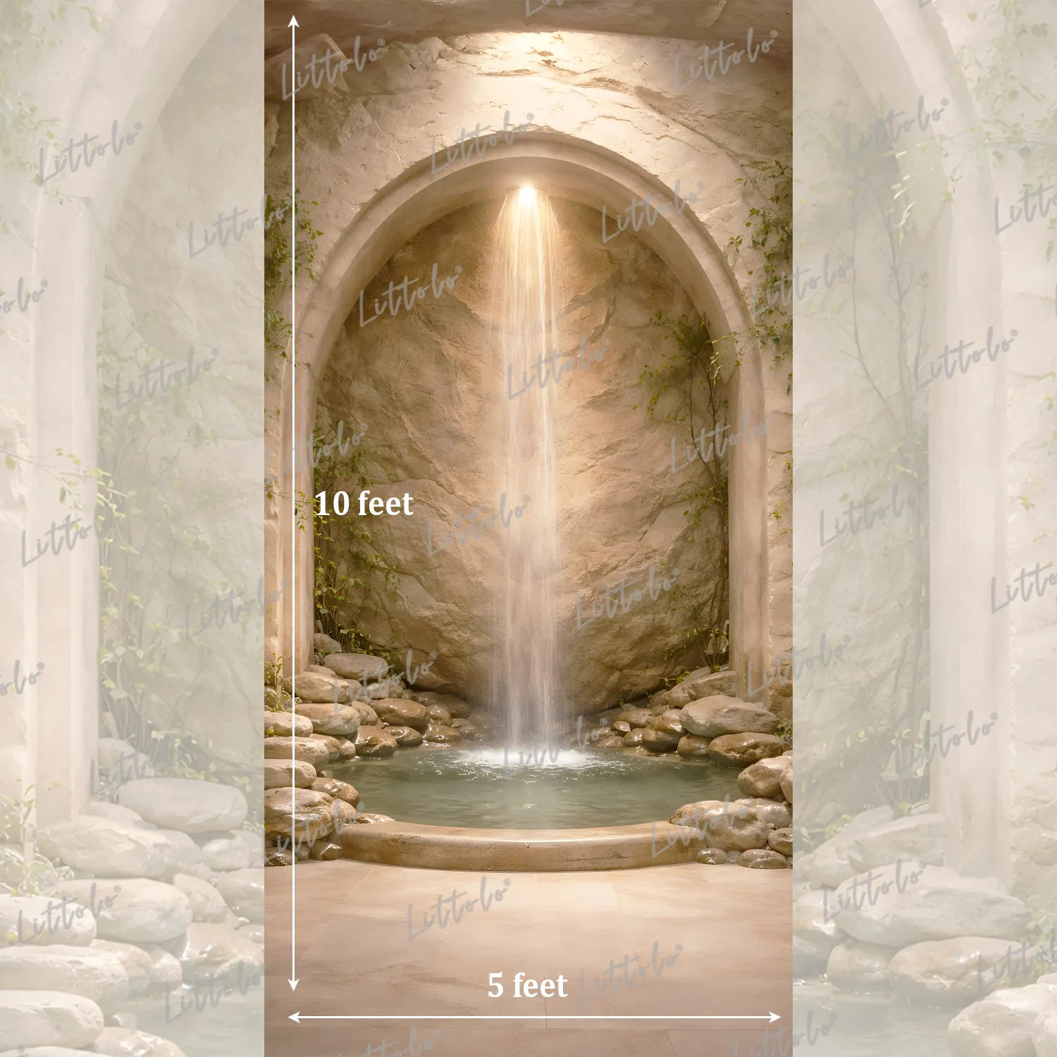 LB1612 Celestial Waterfall Retreat Maternity Backdrop