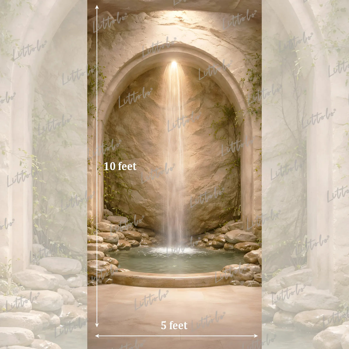 LB1612 Celestial Waterfall Retreat Maternity Backdrop