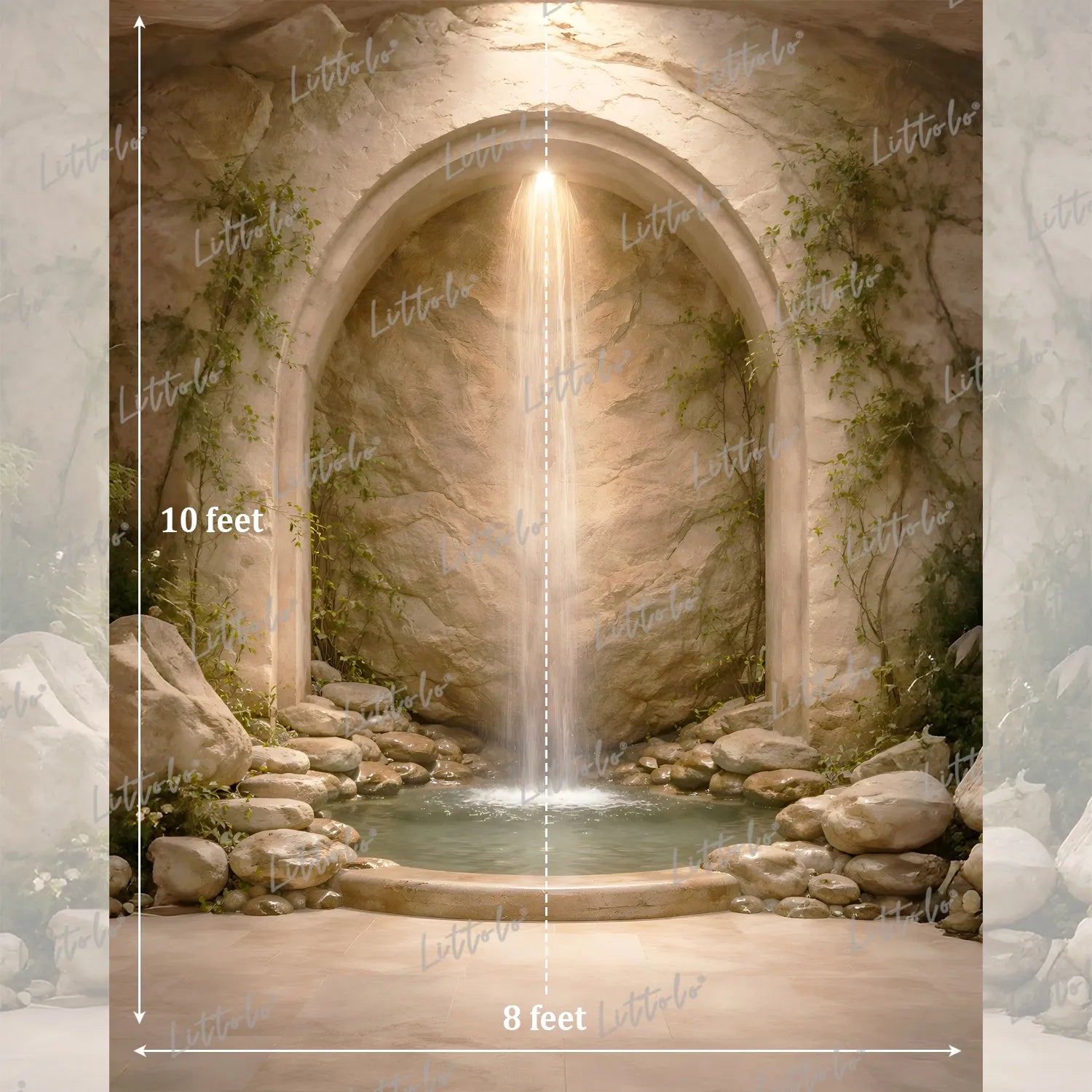 LB1612 Celestial Waterfall Retreat Maternity Backdrop