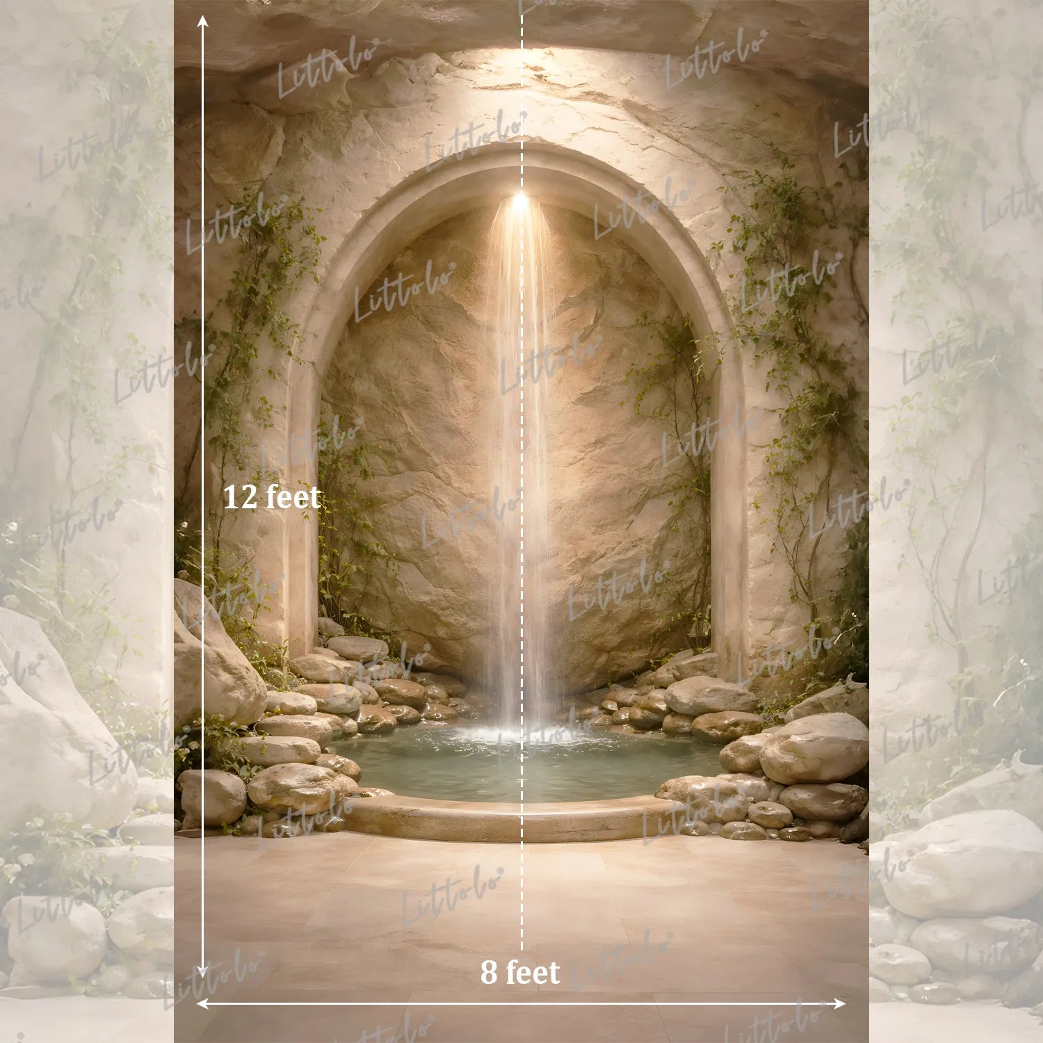 LB1612 Celestial Waterfall Retreat Maternity Backdrop